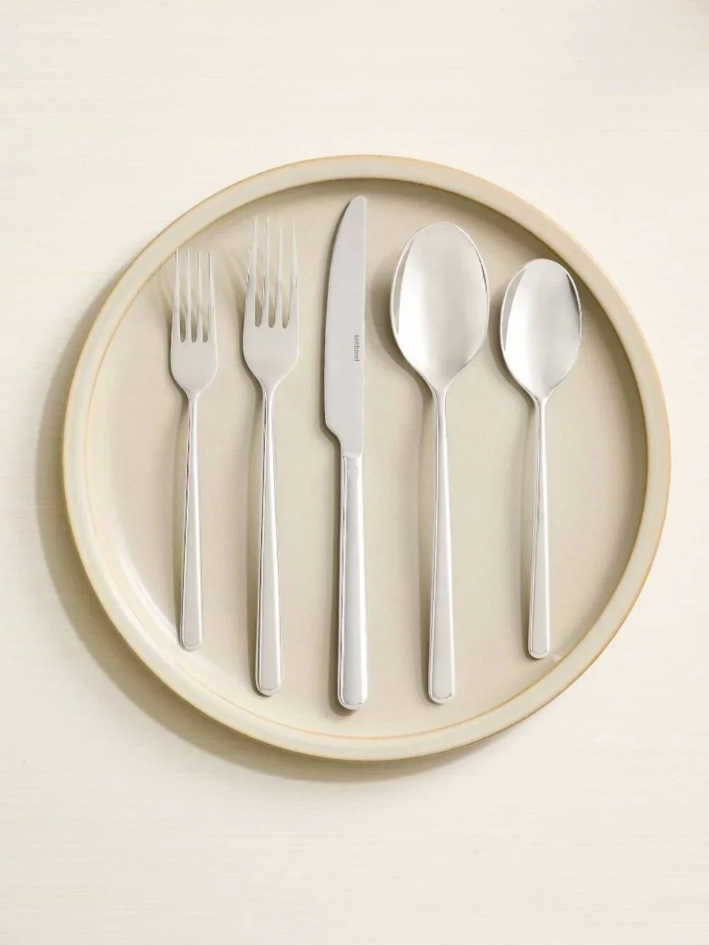 Gia Minimalist 20 Piece Flatware Set - Polished Stainless Steel - Picture 1 of 7